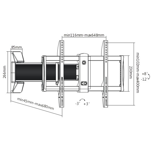 Uchwyt TV cienny LC-U4R1 70C